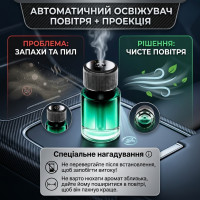 Автоматичний автомобільний ароматизатор 160 мл з проекцією Зоряне небо — скляний аромадифузор в авто, 3 режими розпилення