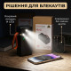 Повербанк 50000 мАг з 4 вбудованими кабелями, LED-ліхтариком та дисплеєм Power Bank — потужний акумулятор 5V/2.1A з ремінцем