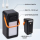 Повербанк 120000 мАг з 4 вбудованими кабелями, LED-панеллю та 4хUSB Power Bank — потужний зовнішній акумулятор 5V/2A з ручкою