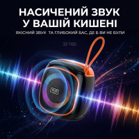 Портативна бездротова Bluetooth колонка JZ-1125 з RGB підсвіткою та підставкою для телефону — акустична колонка 5 Вт, USB, TF, AUX, 1200 мАг