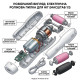 Акумуляторна електрична пемза для стоп і п'ят Flawless Pedi 50W — роликовий апарат для педикюру та видалення огрубілої шкіри ніг з 2 насадками