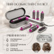 Багатофункціональний фен-щітка стайлер для волосся HAIR BRUSH 5в1 1000W з іонізацією насадками для завивки в кейсі срібло