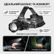 Потужний налобний ліхтар Bailong 3x18650 Type-C PM10-TG із зумом